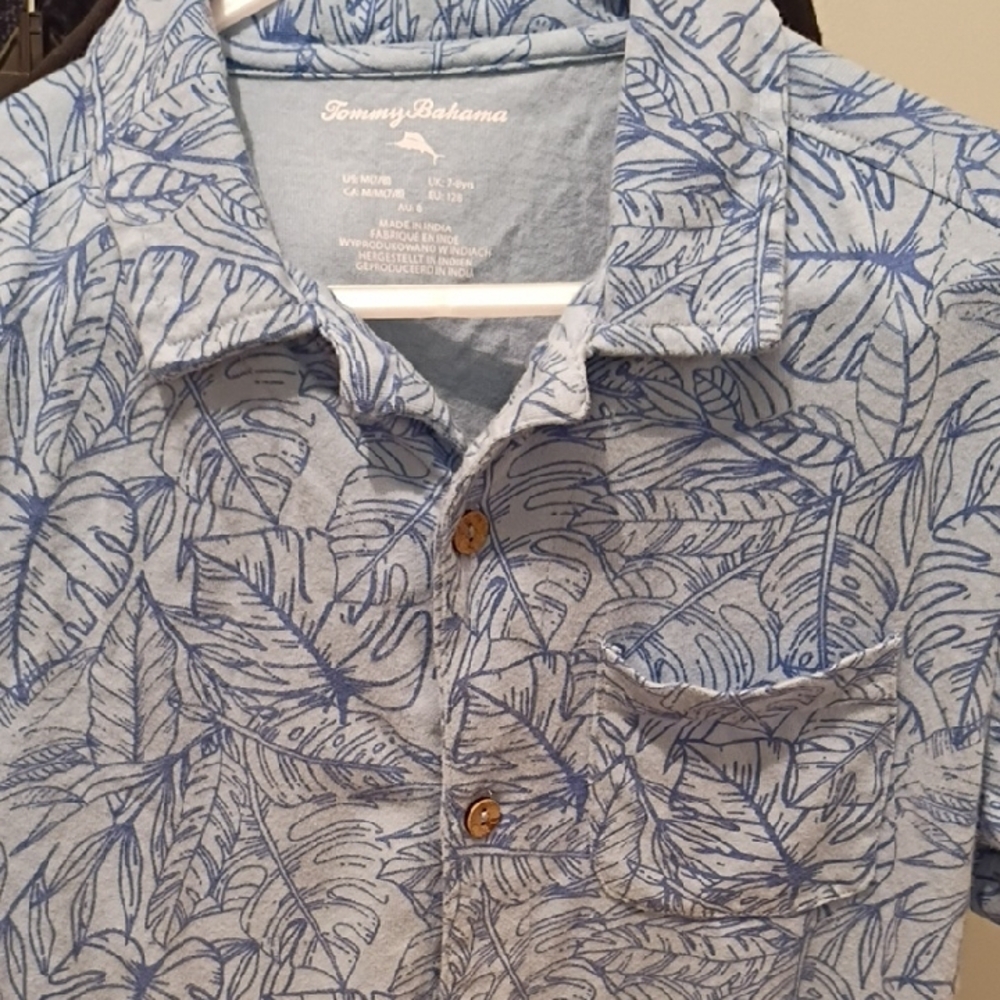 Tommy Bahama Blue Casual Button Down Shirt